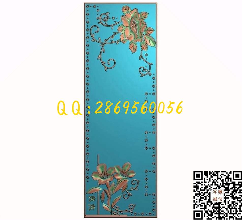 门花581-1711-12_欧式木门洋花贴花门上花门芯门楣门板精雕图浮雕图